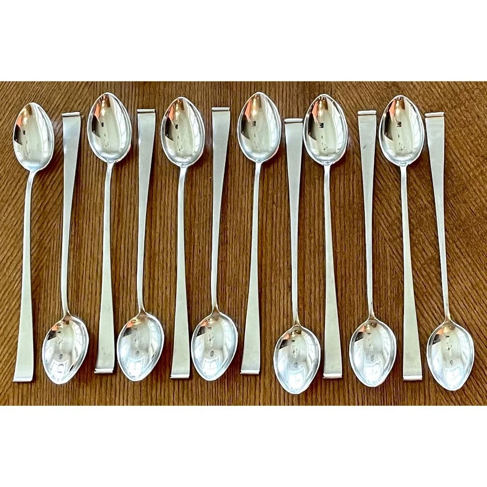 Lyon New Charm Stainless Flatware Set 58 Pc Mid Century Atomic Serving Lot